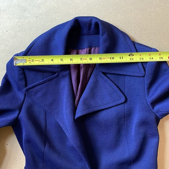 Rare vintage L C Mae’s Globetrotter shower repellent coat in navy blue. Small - Picture 9 of 11